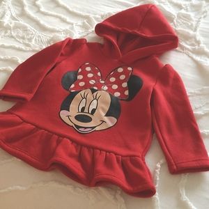 Disney Minnie Mouse red peplum hoodie